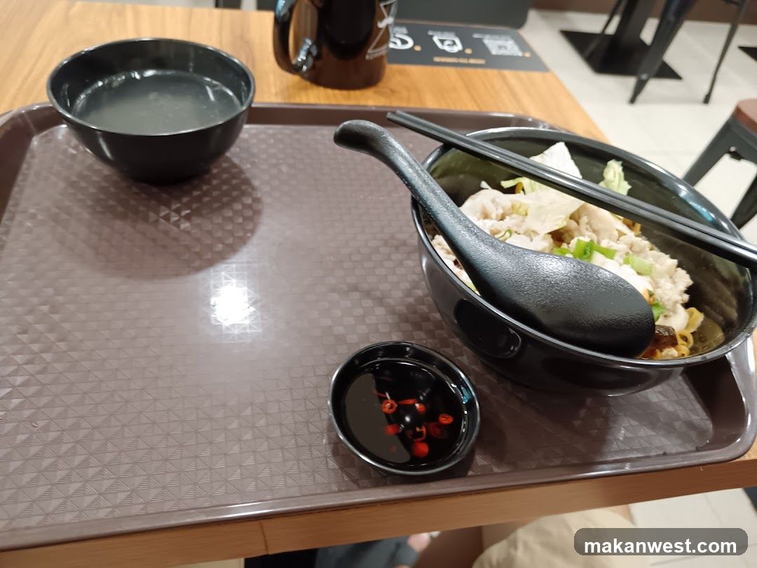 Noodle Dish with Side of Soup