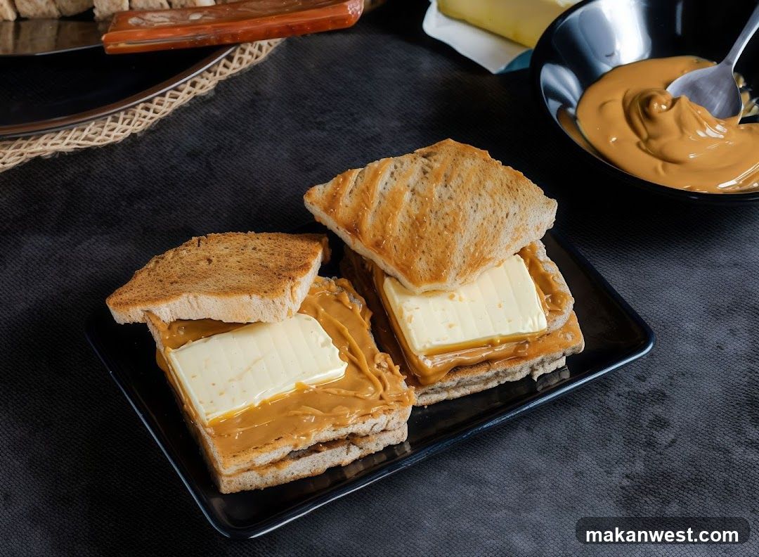 Peanut Butter and Butter Sandwiches