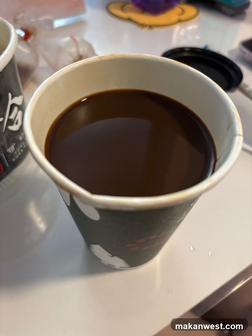 Coffee in a paper cup