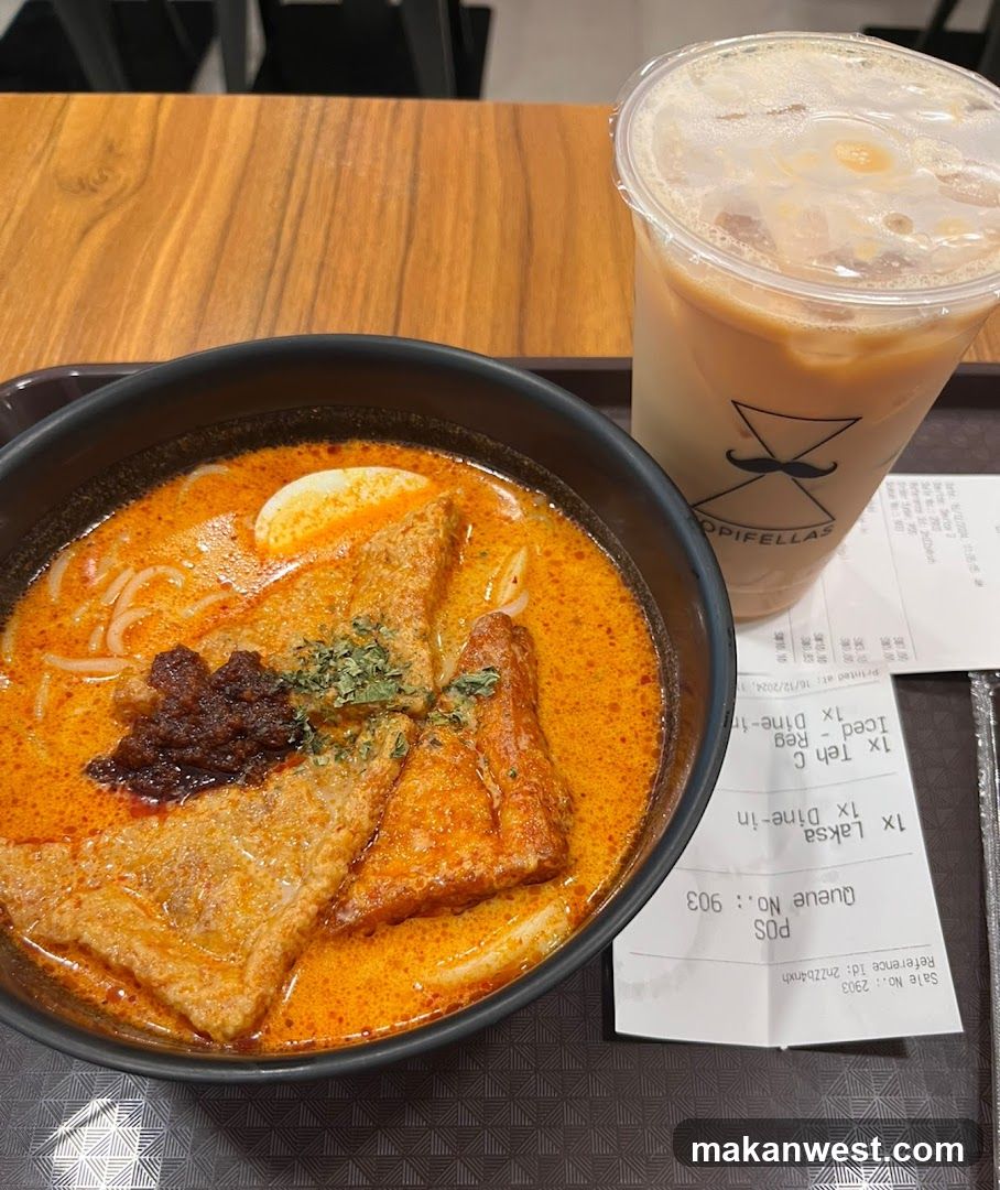 Laksa and Iced Teh C