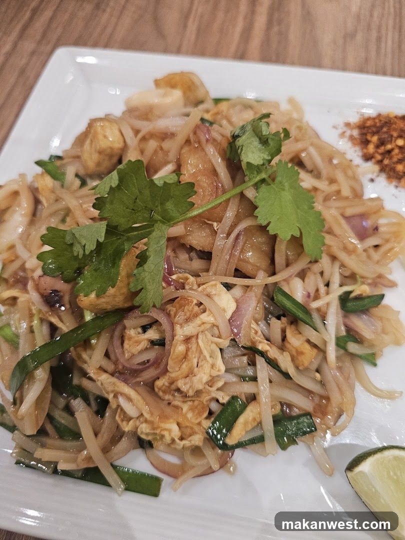Pad Thai with Chili Flakes and Lime