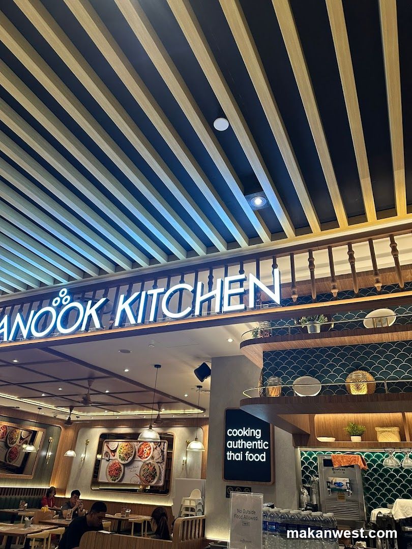 Restaurant Interior with Neon Sign