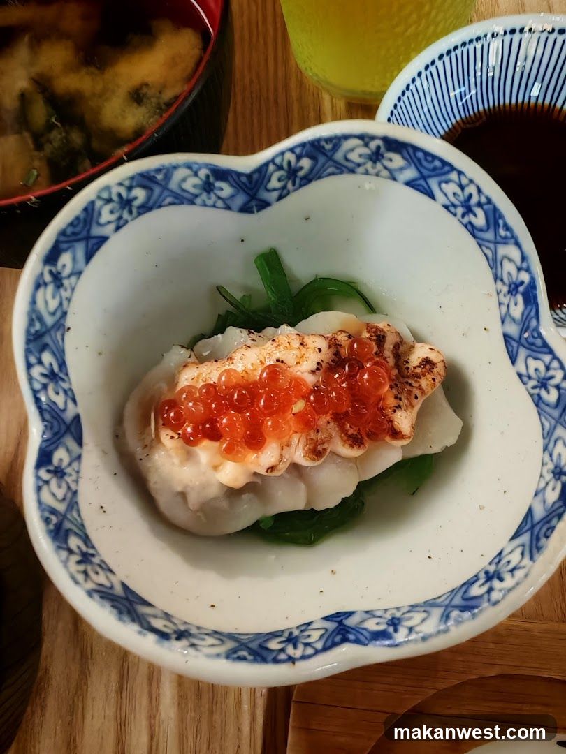 Scallop Dish with Ikura