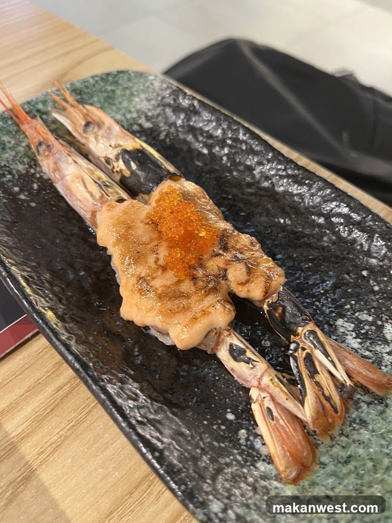 Sushi with Shrimp and Roe