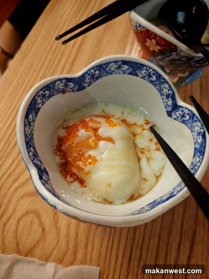 Onsen Tamago with Tobiko