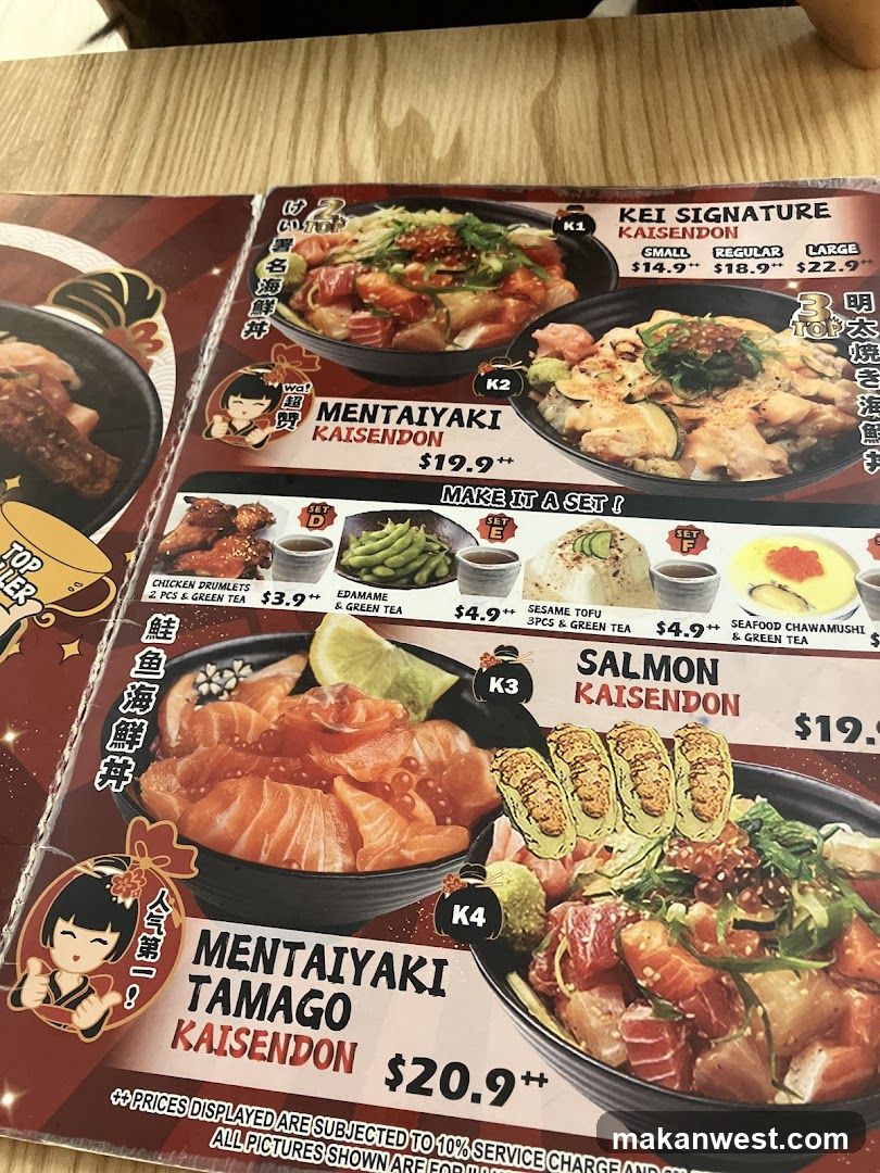 Kaisen Don Menu