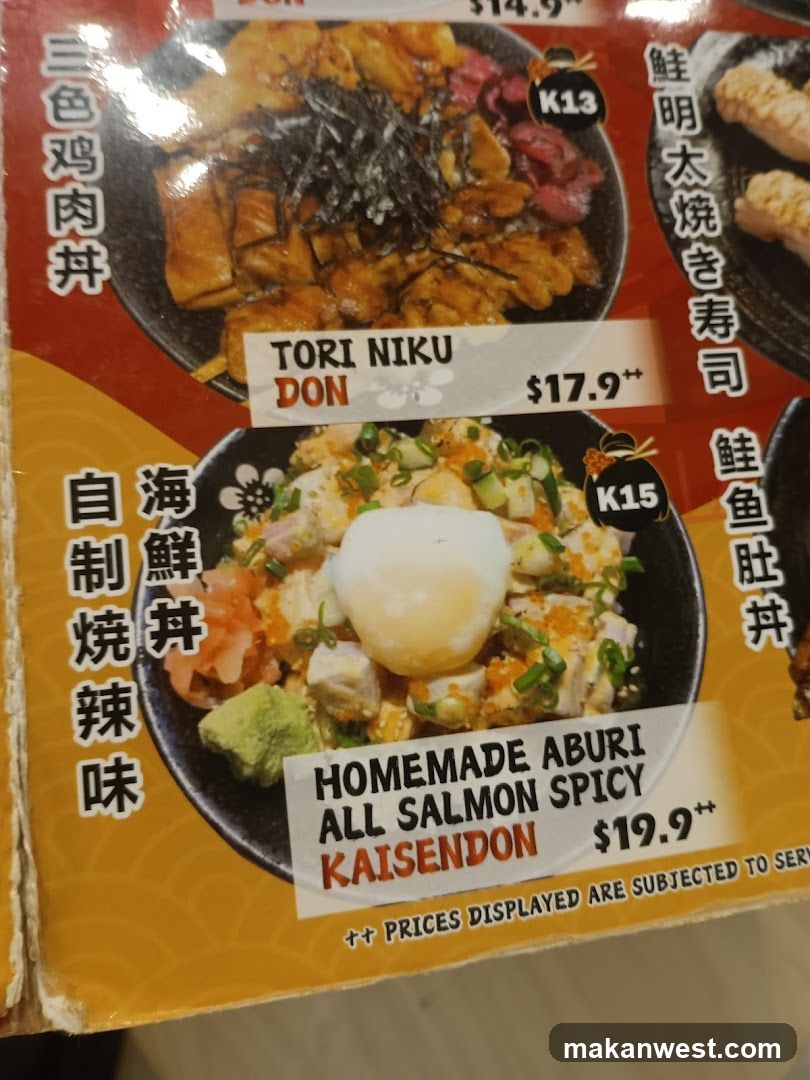 Japanese Food Menu