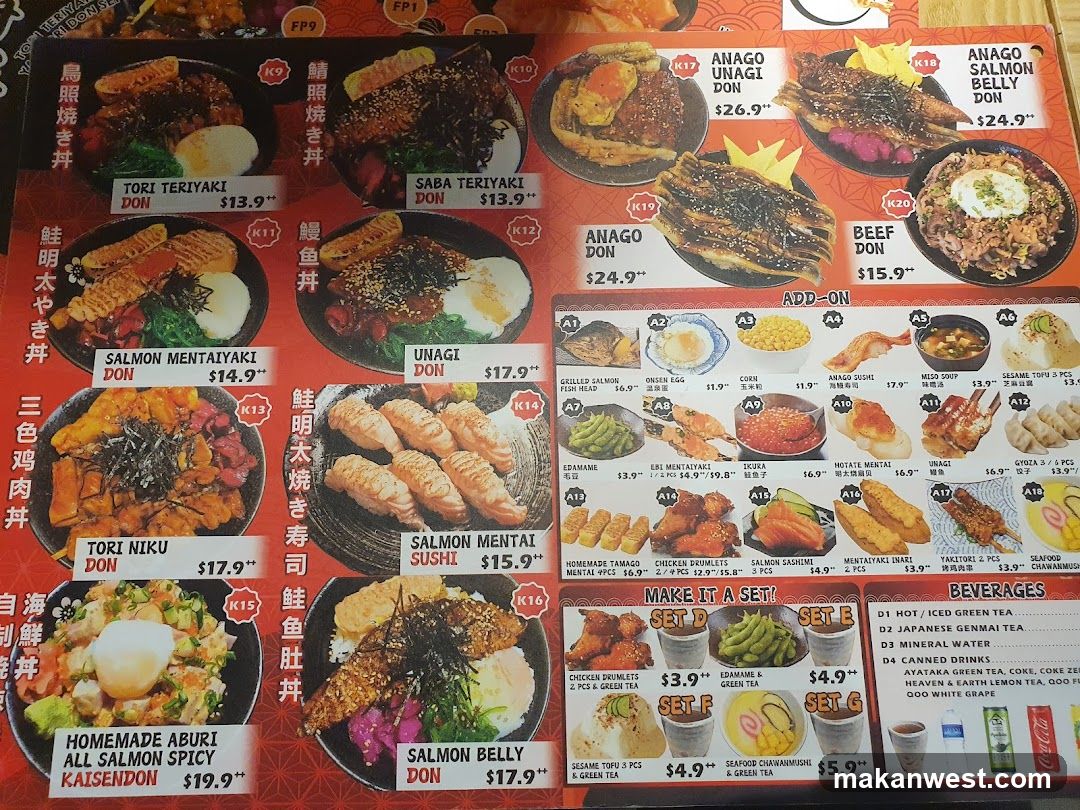 Japanese Food Menu