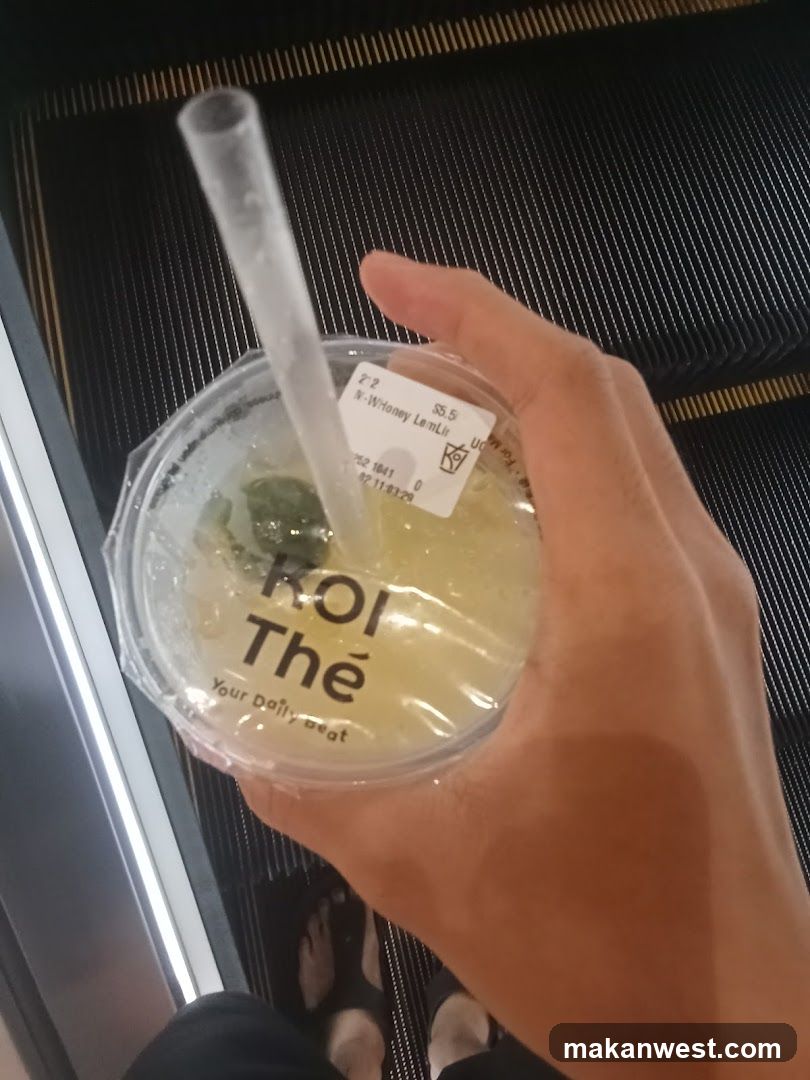 Drink with straw