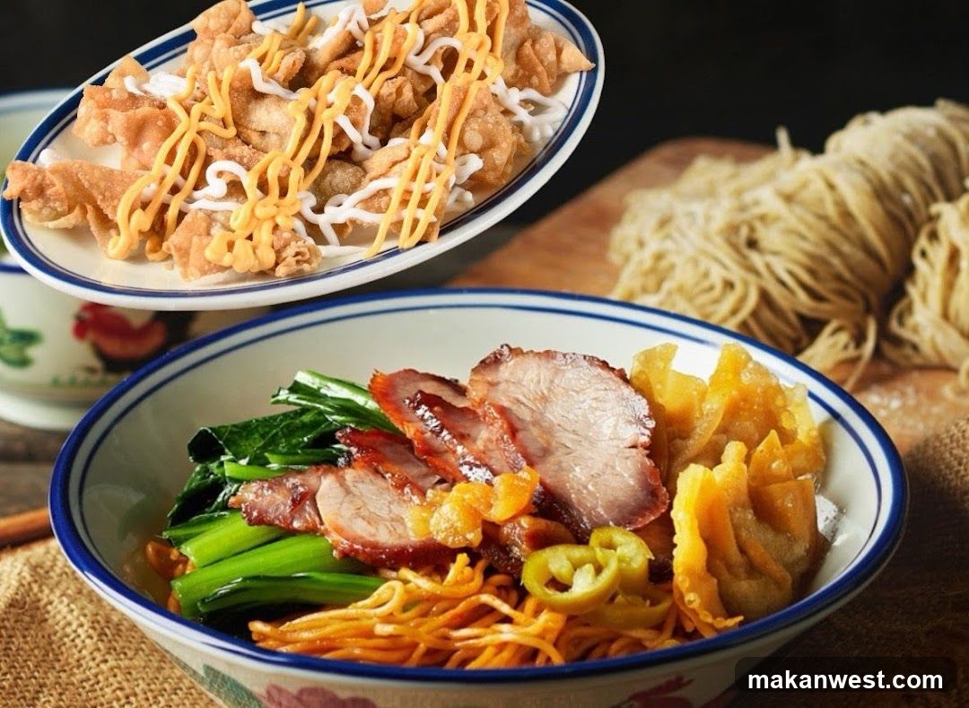 Noodle Dish with Char Siu and Wontons