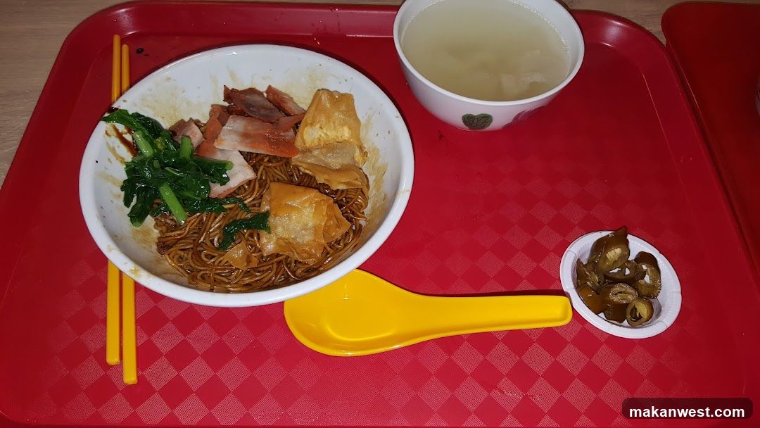 Noodle Dish with Soup and Pickled Jalapenos