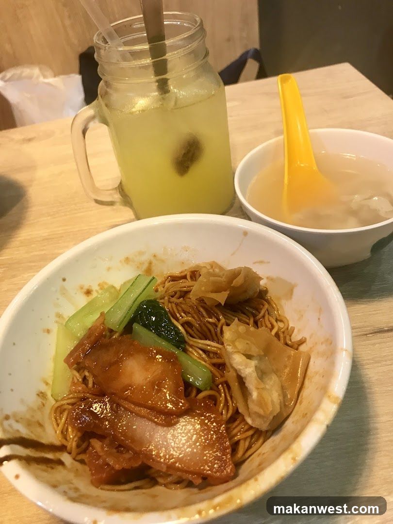 Noodles with Char Siu and a Drink