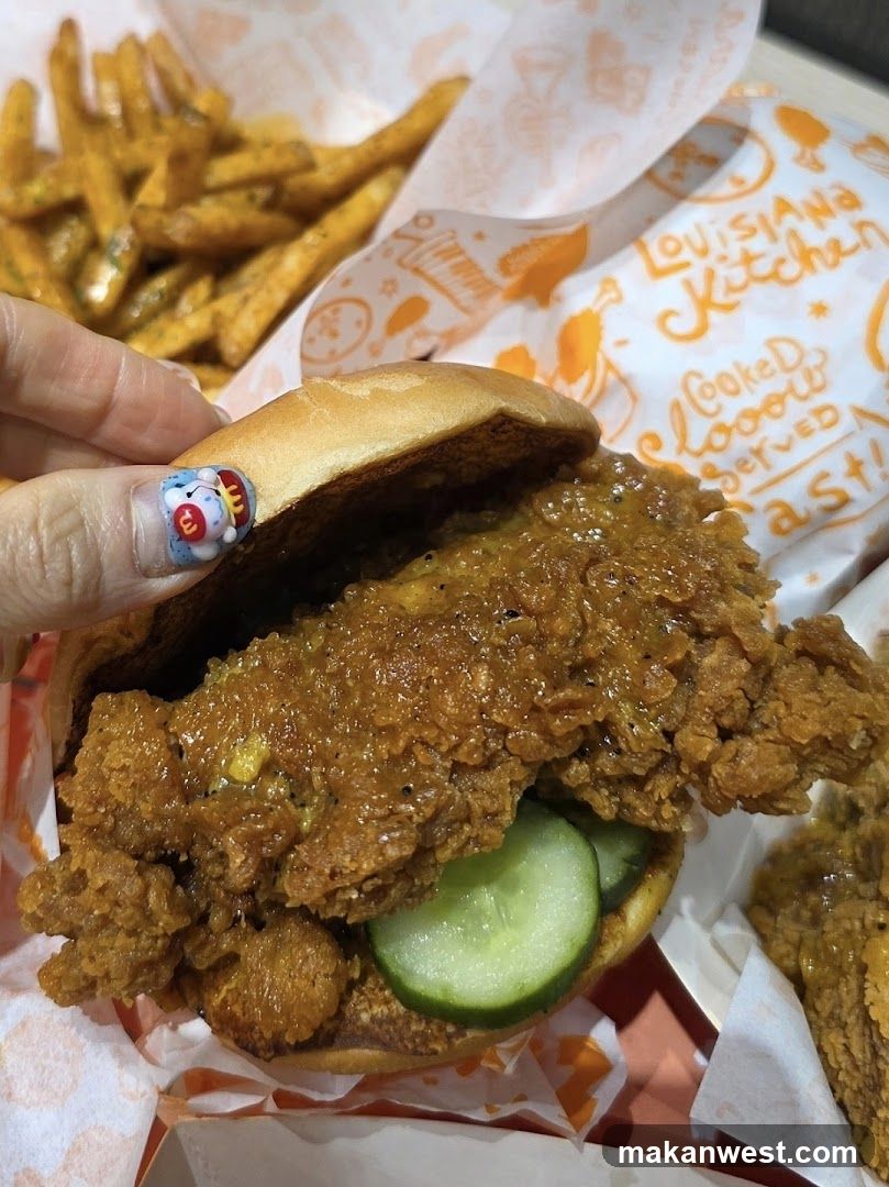 Fried Chicken Sandwich and Fries