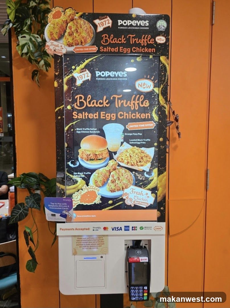 Popeyes Black Truffle Salted Egg Chicken