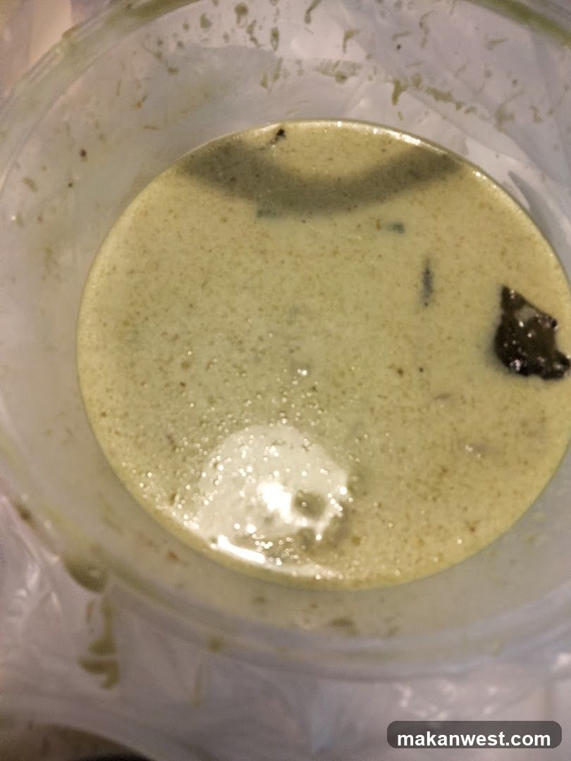 Green Soup in Container