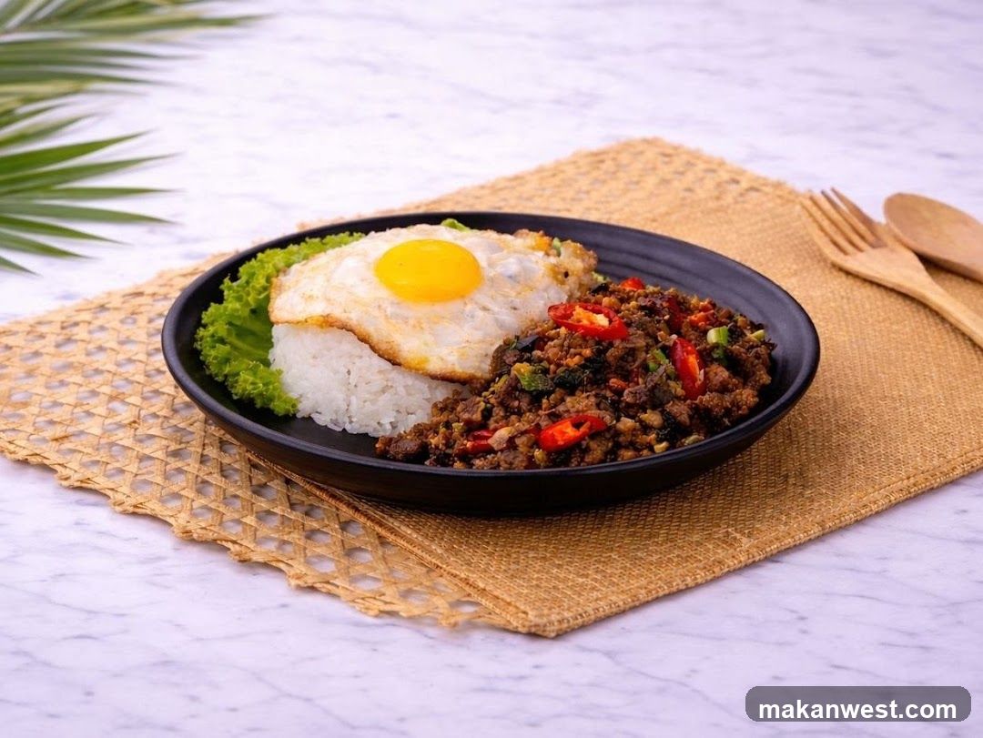Minced Meat with Rice and Fried Egg