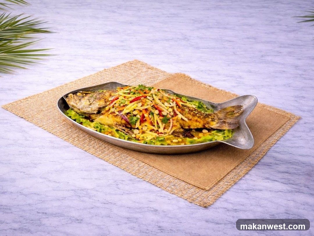 Fried Fish with Mango Salad