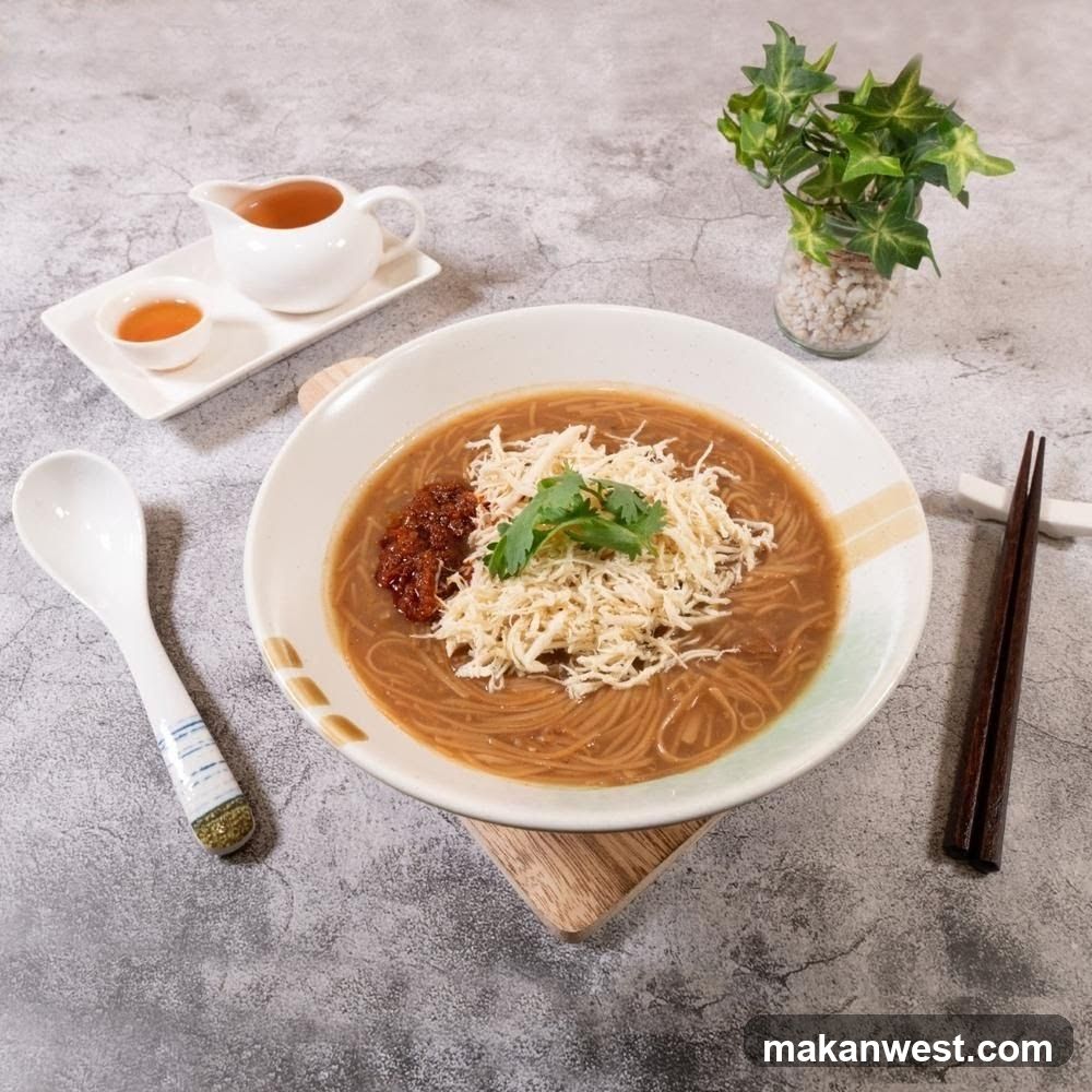 Noodle Soup with Shredded Chicken