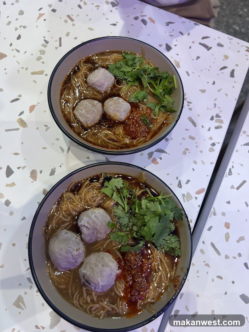 Noodle Soup with Meatballs