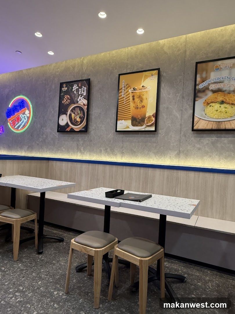 Restaurant Interior with Artwork and Seating