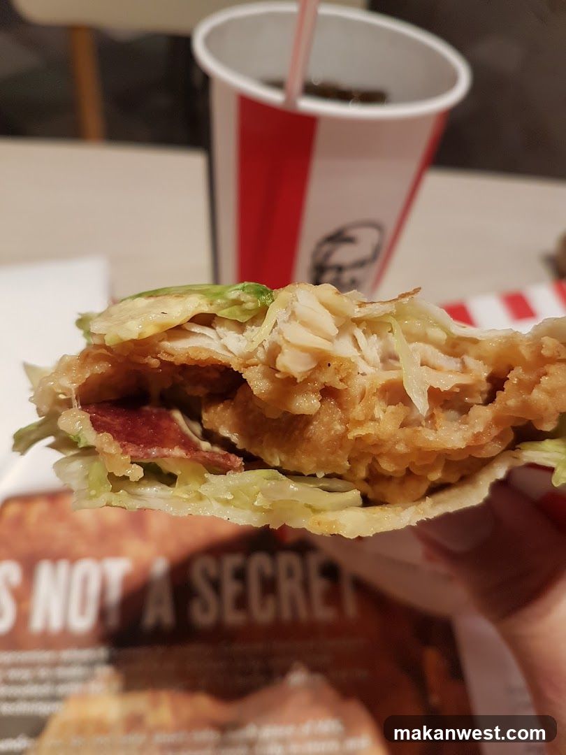 Fried Chicken Wrap with Drink