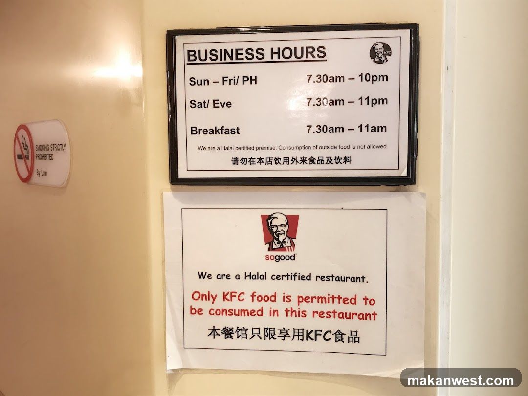 KFC Business Hours and Halal Certification