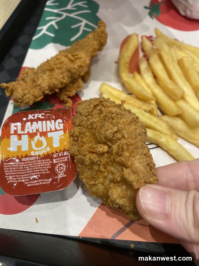 KFC Flaming Hot Chicken and Fries