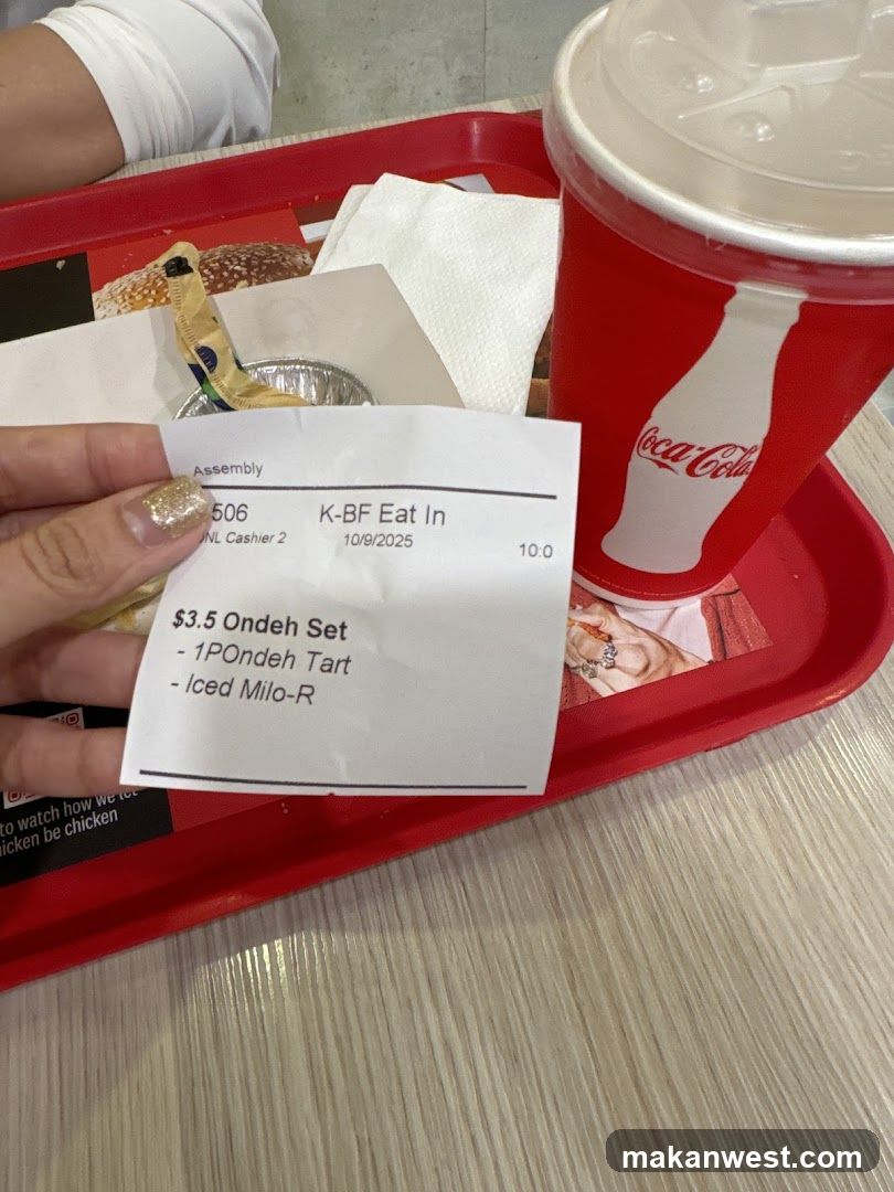 Food Tray with Receipt and Drink