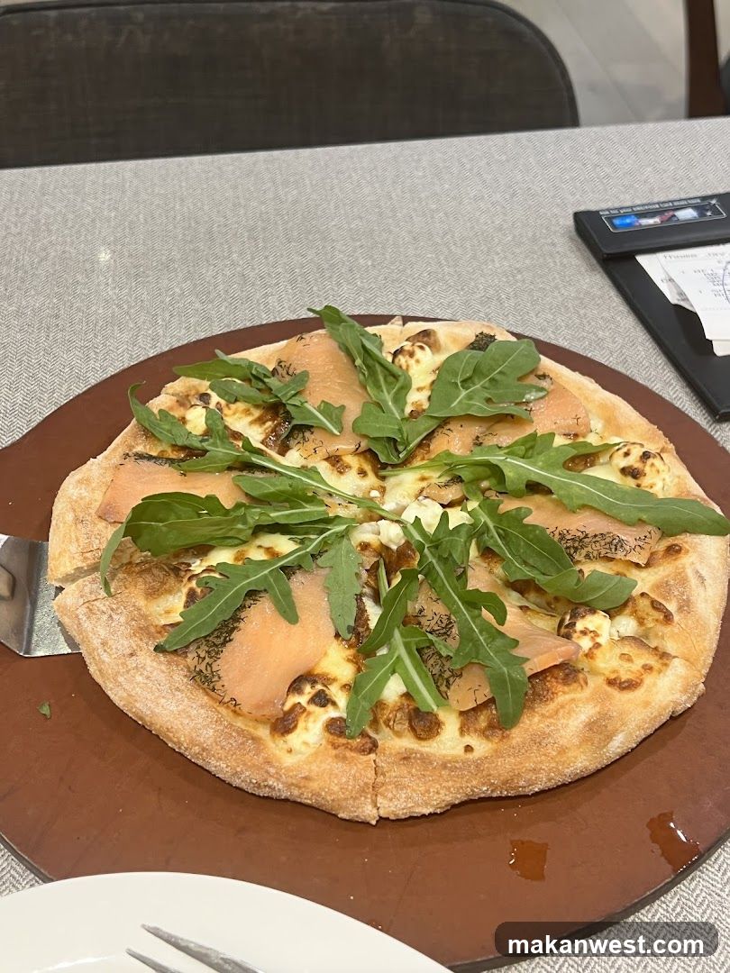 Smoked Salmon and Arugula Pizza