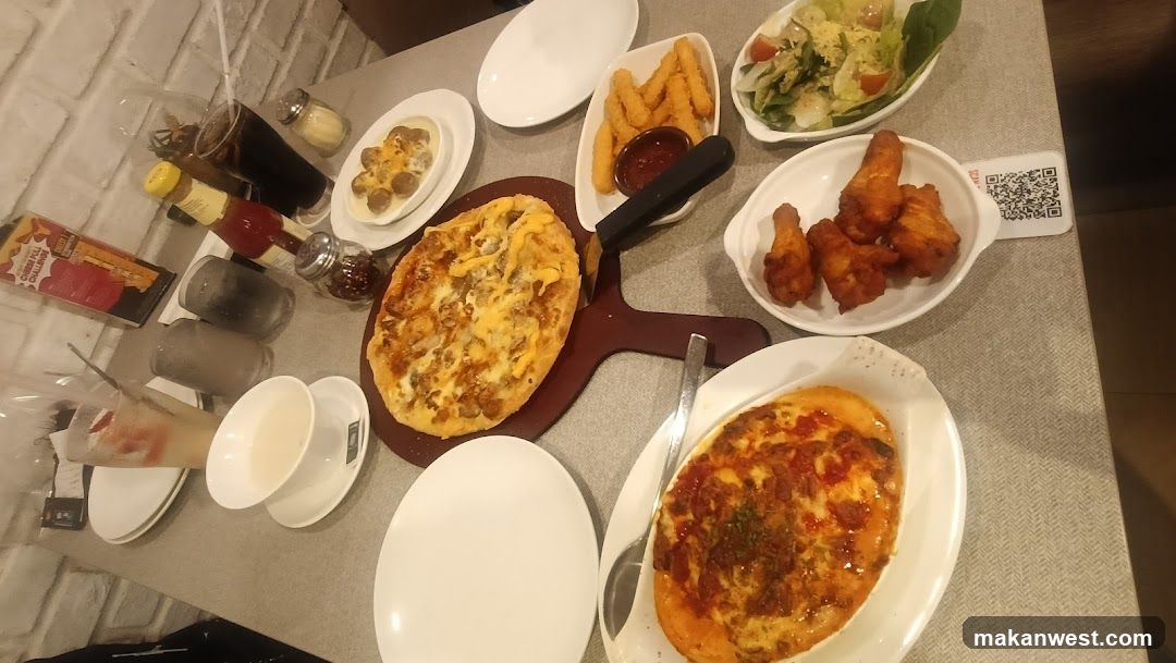 Table with various food items
