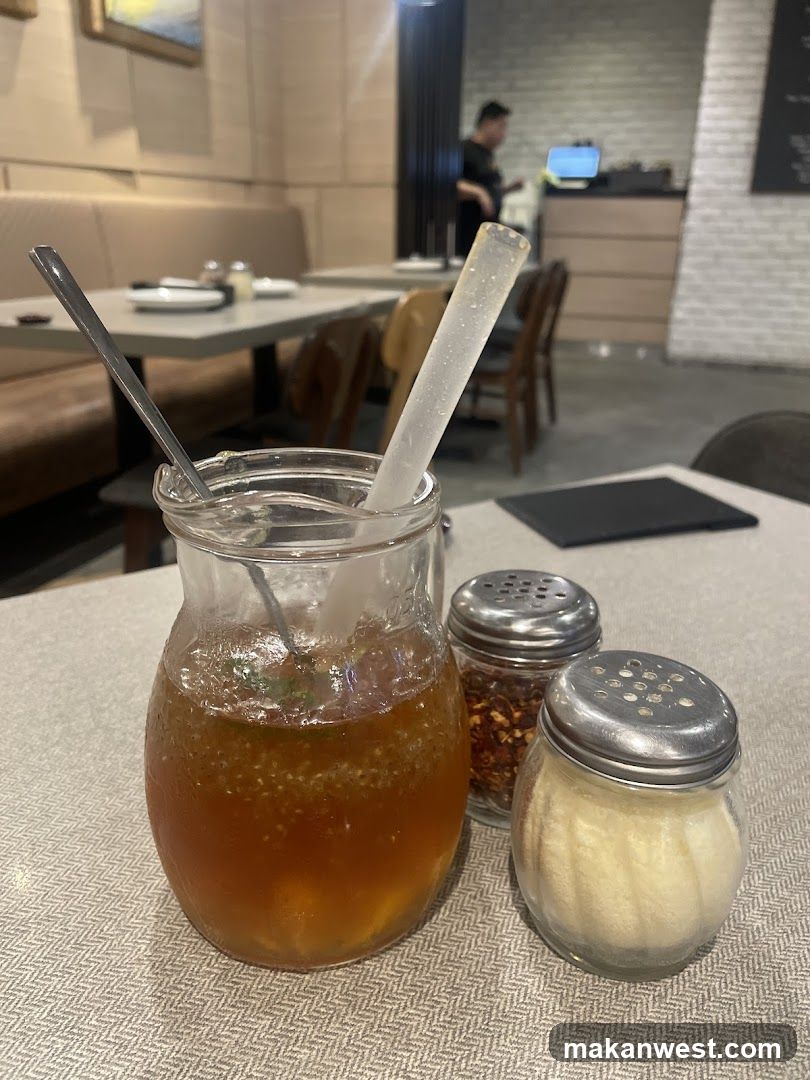 Beverage and Condiments on Table