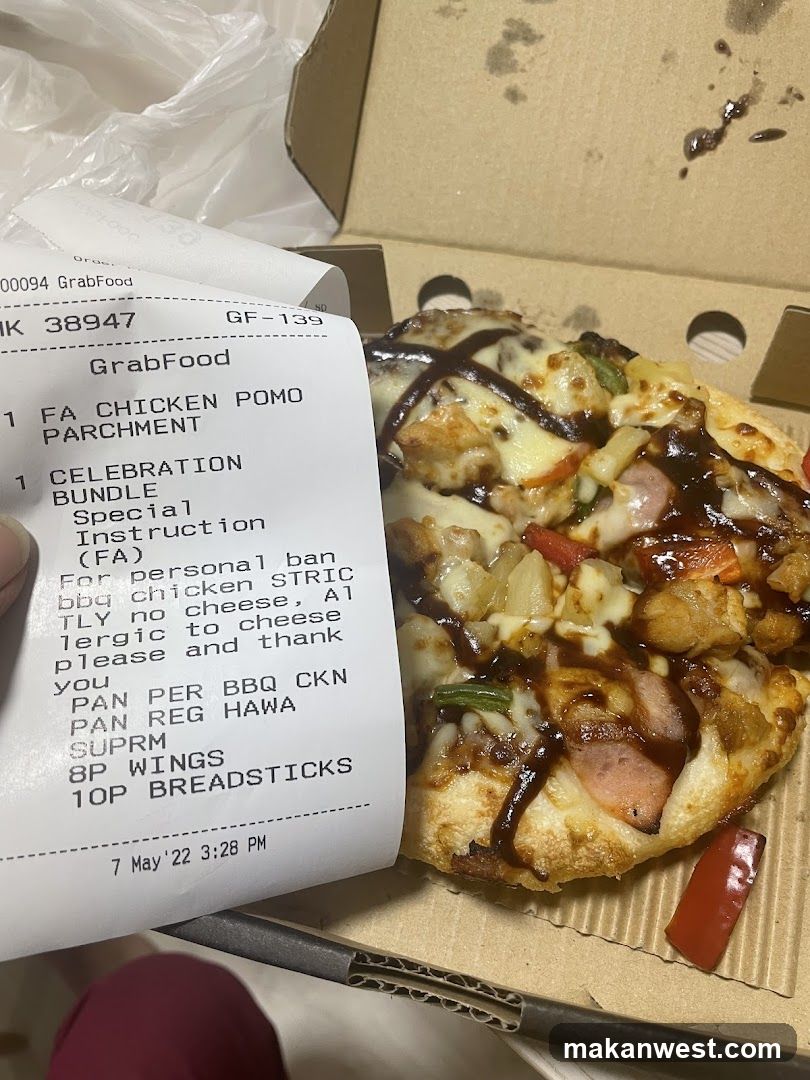 Pizza and Receipt