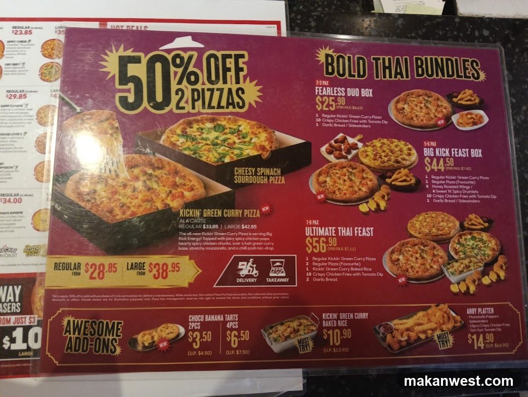 Pizza Menu