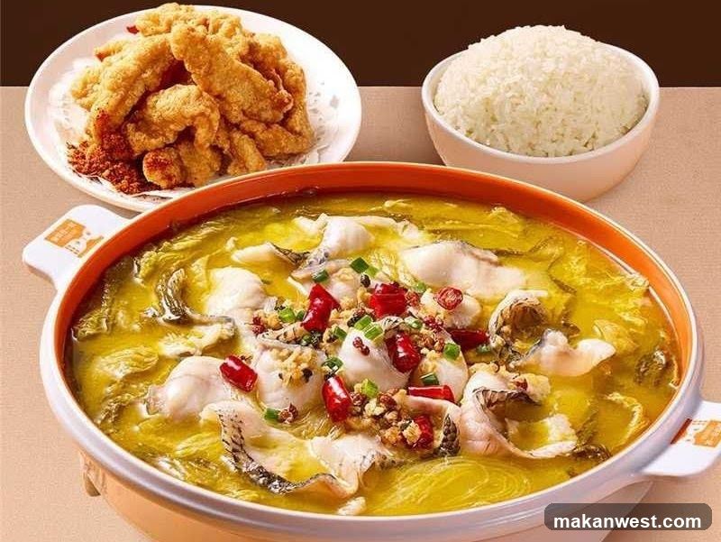 Fish Soup with Rice and Fried Fish