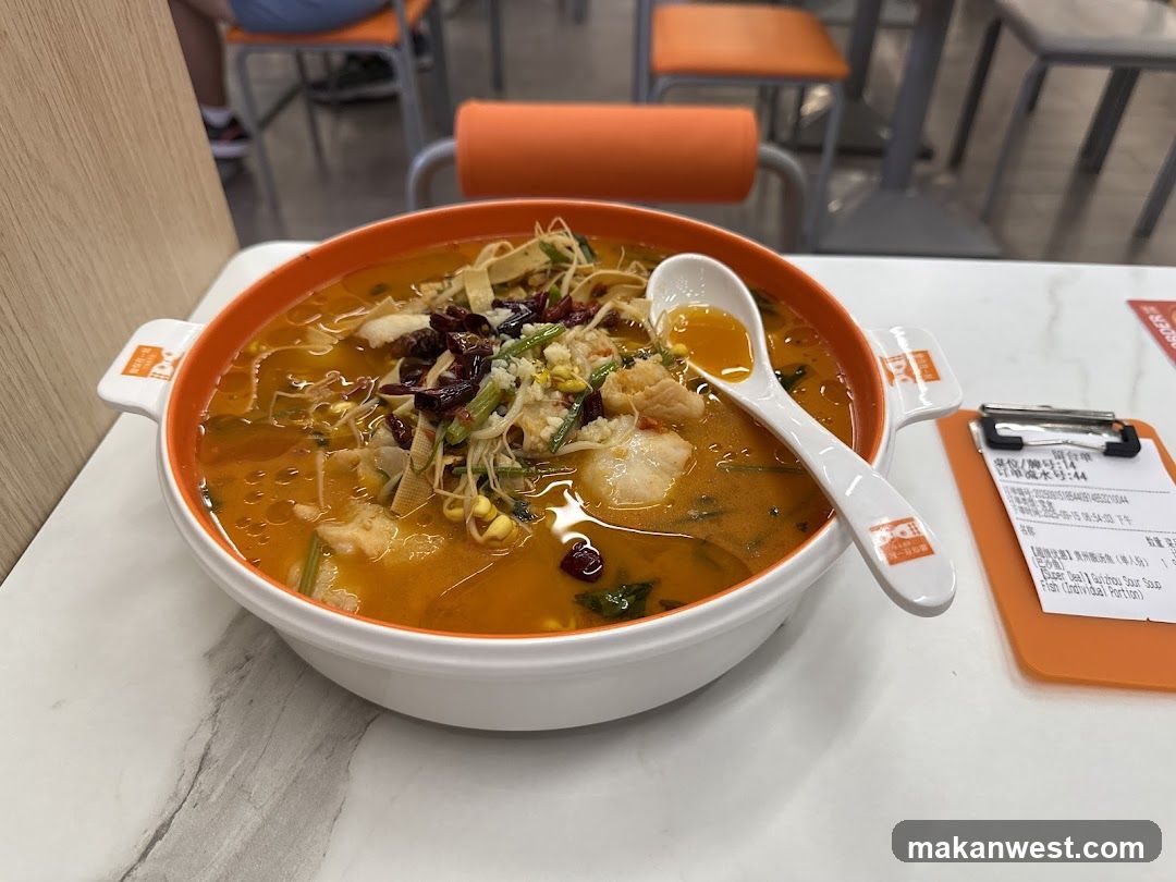 Bowl of Soup with Spoon and Receipt