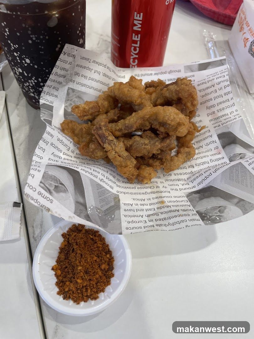 Fried food with dipping spice