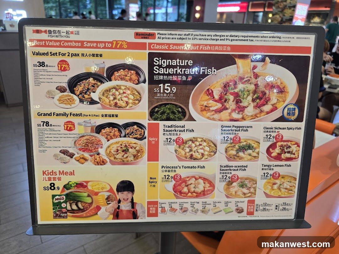 Fish With You Menu