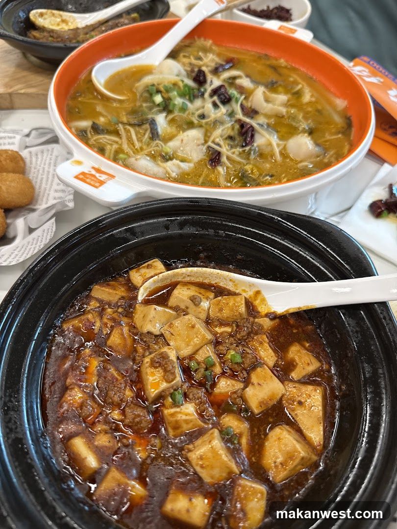 Two bowls of Chinese food