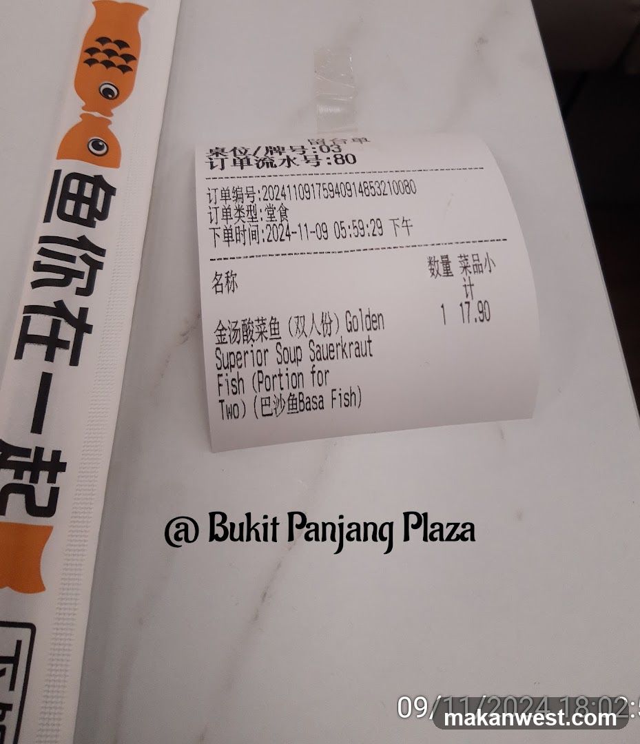 Receipt and Chopsticks