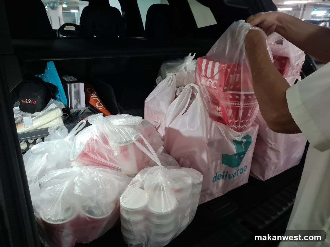 Food Delivery Bags in Car Trunk