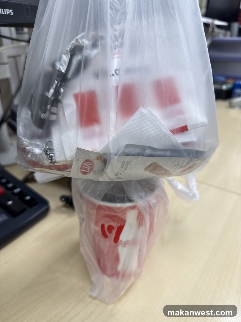 Takeout Bag with Coca-Cola Cup