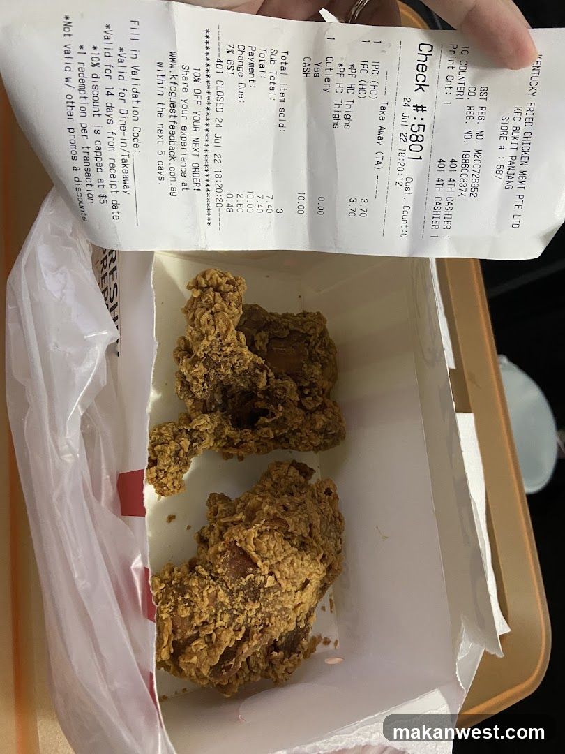 Fried Chicken Receipt