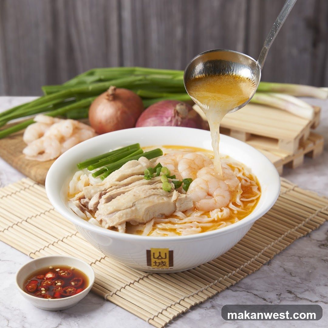Noodle Soup with Chicken and Shrimp