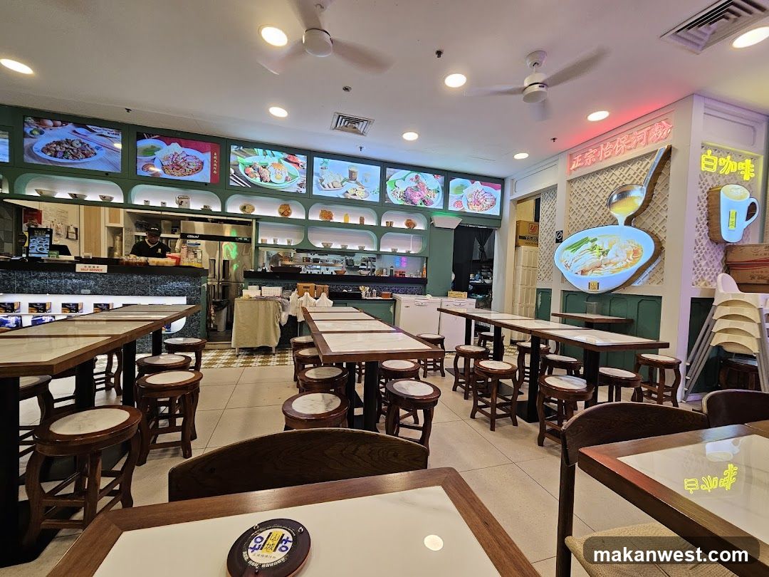 Restaurant Interior with Food Displays