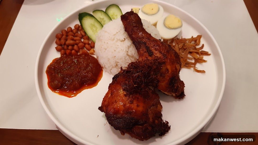 Nasi Lemak with Fried Chicken