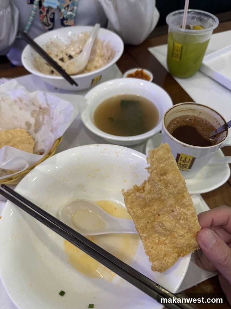Table with unfinished meal