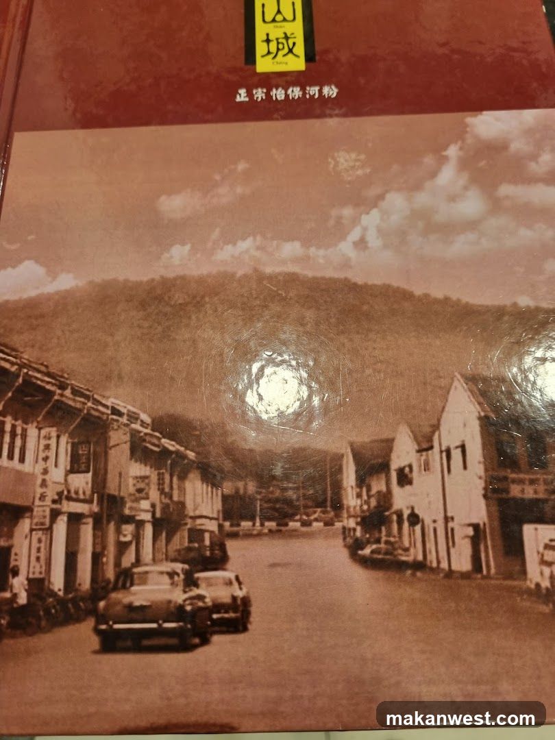 Vintage Street Scene with Mountain Backdrop