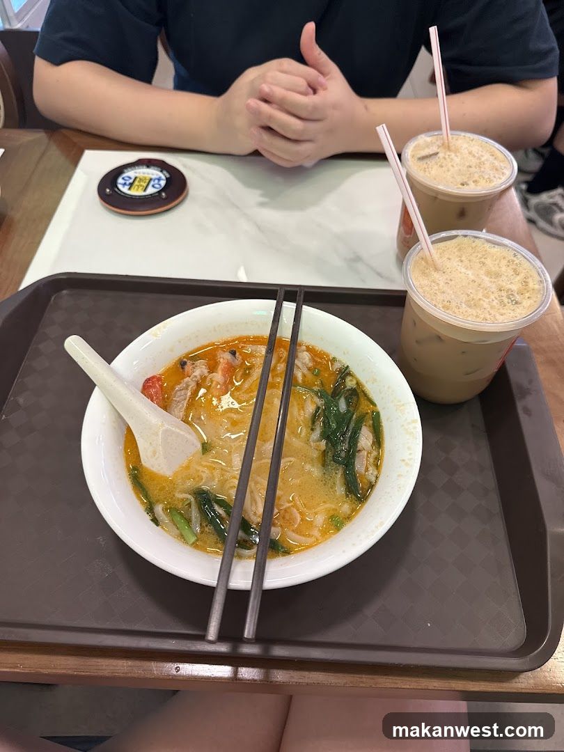 Noodle Soup and Drinks