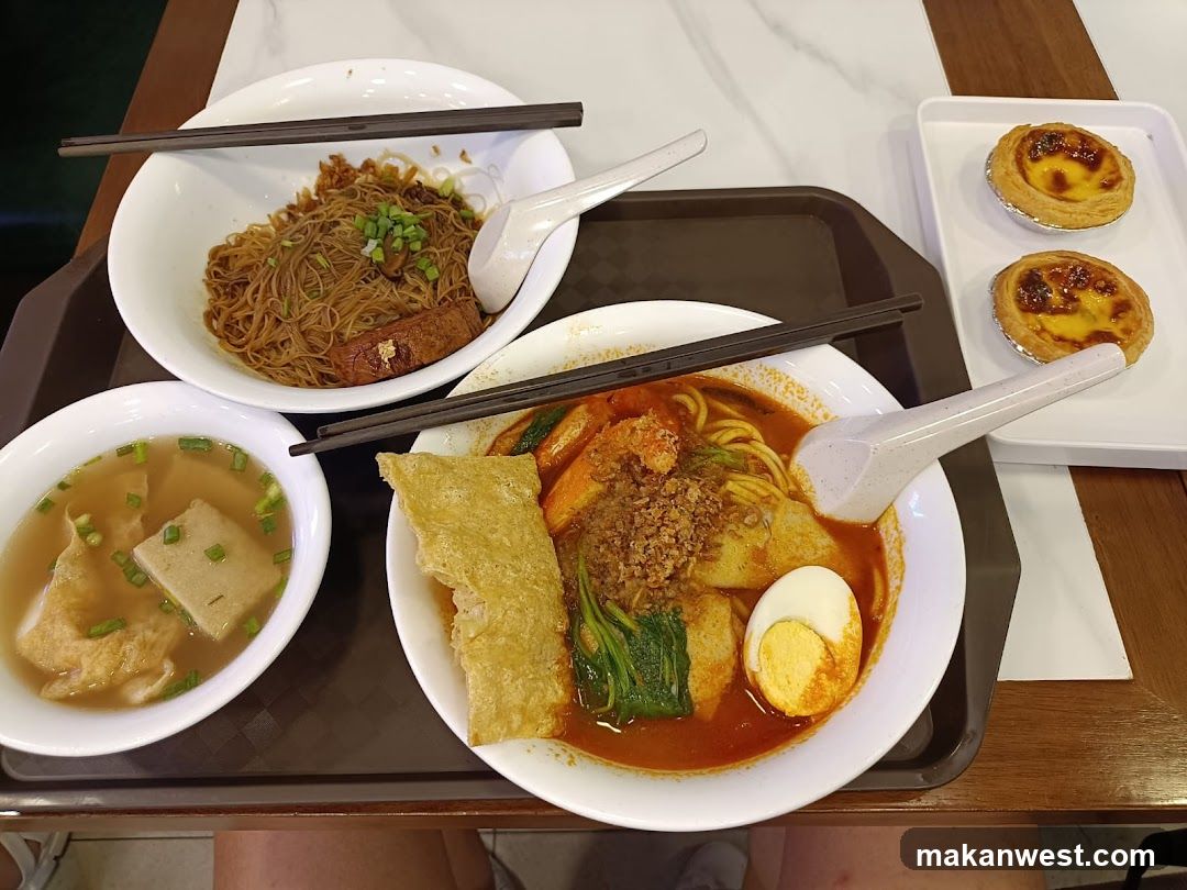Noodles and Egg Tarts