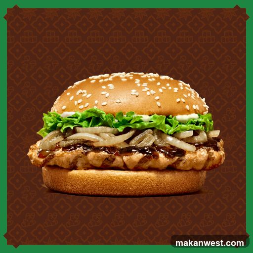 Burger with lettuce and onions